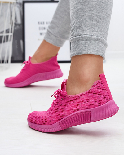 Fuchsia chaussures de sport en tissu pour femmes Vobbu- Footwear