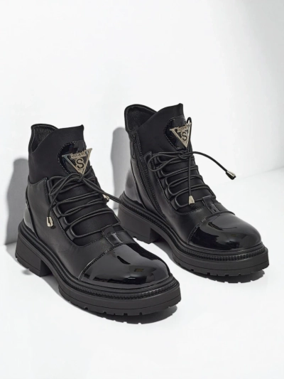 Bottines à lacets pour femmes Elisse en cuir écologique