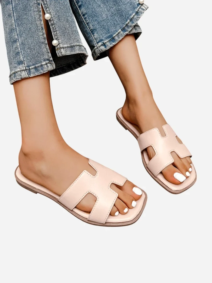 Royalfashion Chaussons à semelle plate pour femmes Eval