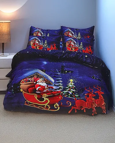 Ensemble de literie Noël Royalfashion 160x200 complet 3 PARTIES