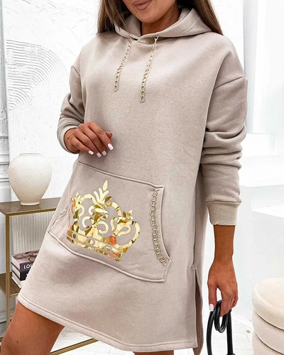 Robe mini robe en coton pour femmes de Royalfashion style hoodie