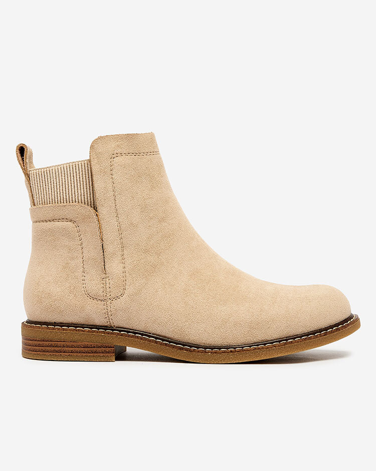 Royalfashion Beige femmes eco-suede Veysi bottes a'la sable talons