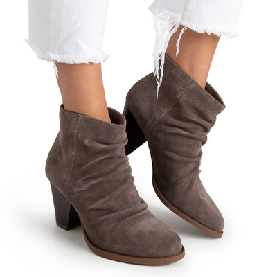 Bottines Holtien marron foncé à volants - Footwear