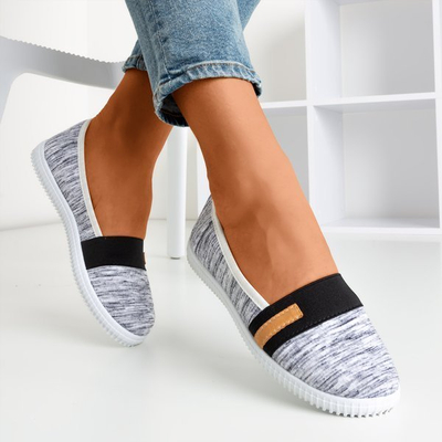 Baskets à enfiler noires à rayures Arimida - Chaussures 1