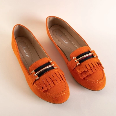 OUTLET Mocassins à franges Morisa orange pour femmes - Chaussures