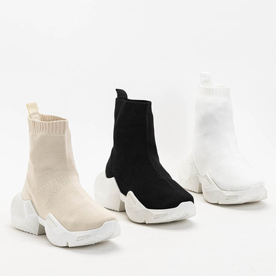 Beige Baskets hautes Gohi pour femme - Chaussures