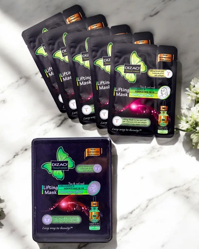 DIZAO - Ensemble de sérum et de masque avec Coenzyme Q10 et collagène 6g+36g x 10pcs