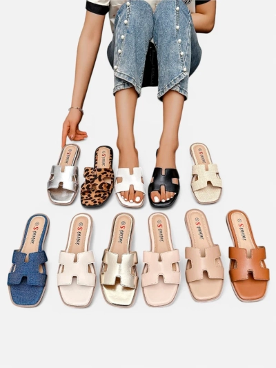 Sandales à semelle plate Royalfashion pour femmes Eval