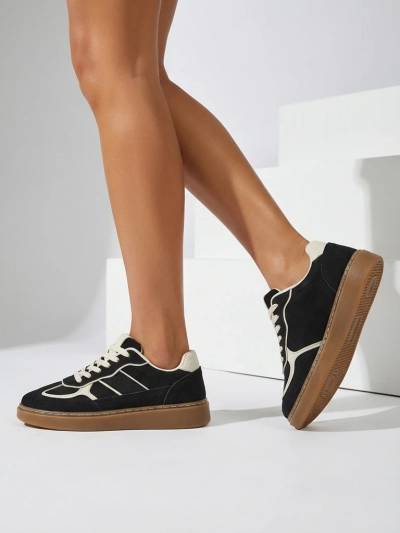 Baskets pour Femmes Flora Noires Écologiques Sportives pour Tous les Jours