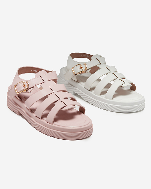 OUTLET Sandales blanches pour femme sur une semelle plus épaisse Gacino - Footwear