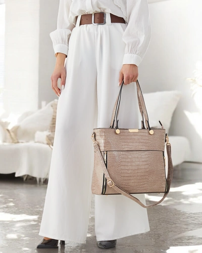 Royalfashion Sac à main laqué avec embossage