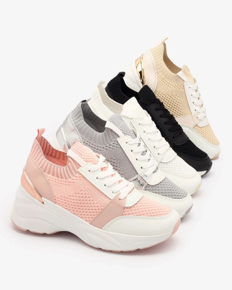 Chaussures de sport à talon pour femmes, noires Ezetta- Footwear