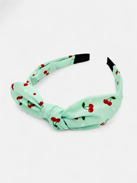 Royalfashion Bandeau pour enfants avec nœud et imprimé cerises