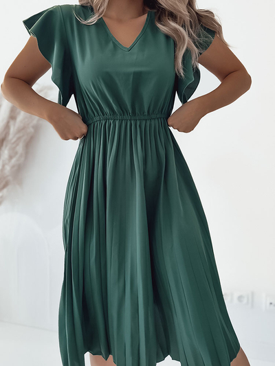 Royalfashion Robe midi plissée pour femme