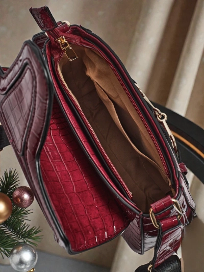 Sac à Main pour Femmes Aurora Bordeaux Écologique en Cuir Élégant