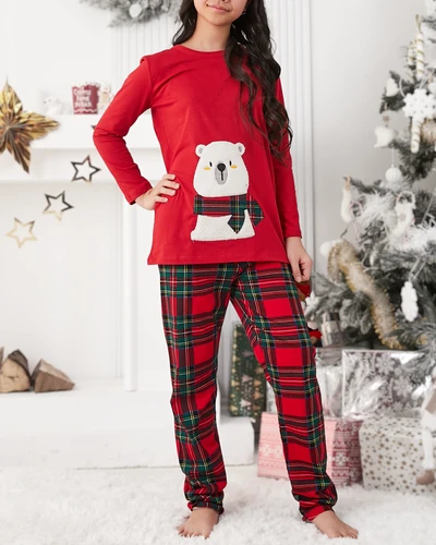 Pyjamas en coton pour enfants Royalfashion Noël avec impression