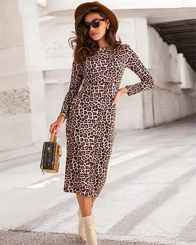 Royalfashion Robe Panthère pour femme