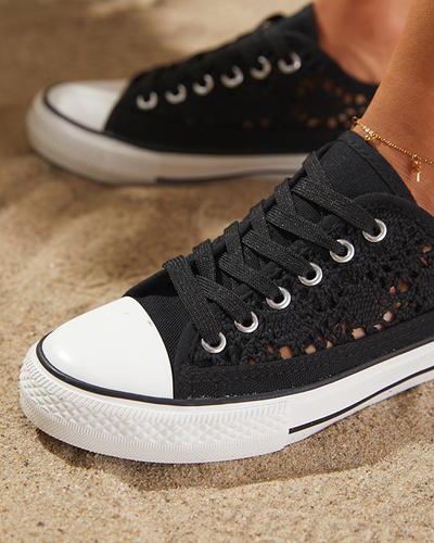 Baskets Tareni noires ajourées pour femme - Footwear