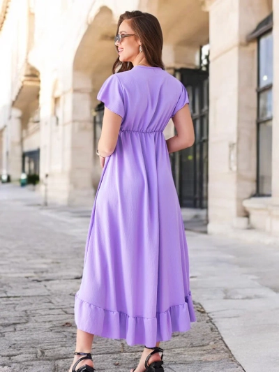 Robe midi Royalfashion pour femmes avec un ourlet asymétrique