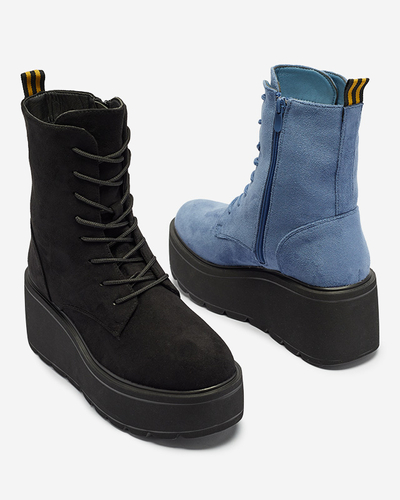Bottines compensées noires Jeanne - Chaussures