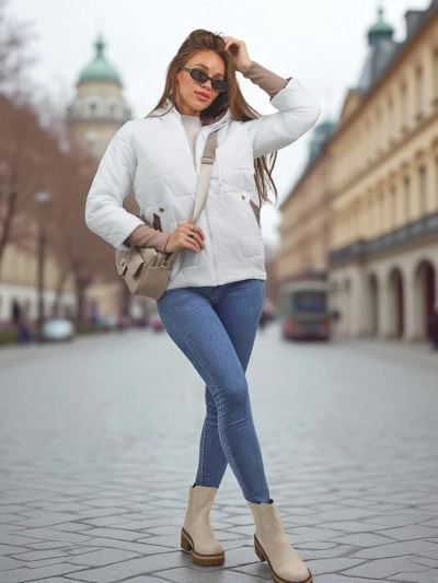 Veste matelassée pour femme avec capuche et poignets élastiqués Raven Peak