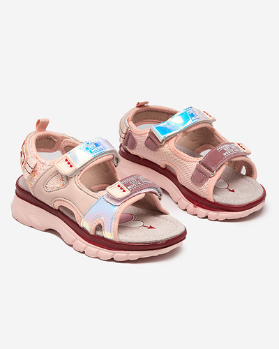 Sandales roses pour enfant avec empiècements Murino colorés - Footwear
