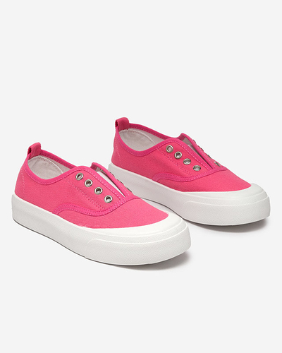 OUTLET Baskets femme rose foncé avec une semelle plus épaisse Askol- Shoes