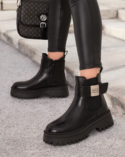 Royalfashion Bottes Dobi en cuir eko pour femme