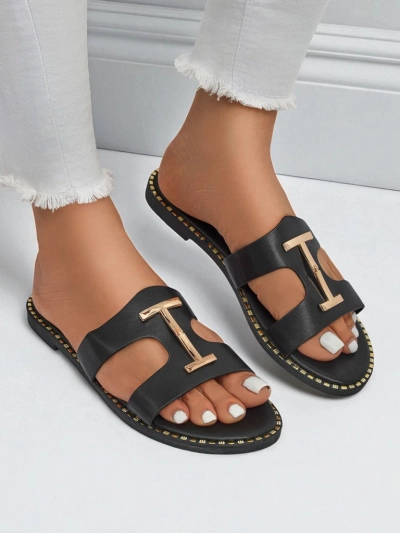 Royalfashion Sandales plates pour femmes Maya Louise