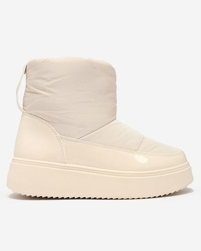 Royalfashion Beige Maderta bottes de neige à enfiler pour femme
