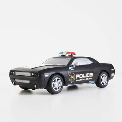 Voiture télécommandée de police noire - Jouet