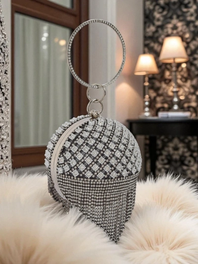 Royalfashion Sac à main boule pour femme avec strass Velora Bloom