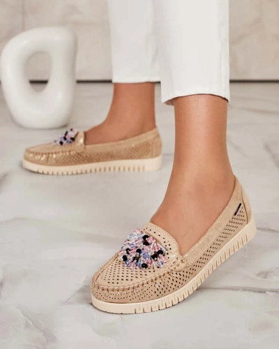 Royalfashion Mocassins ajourés perlés pour femme Namis