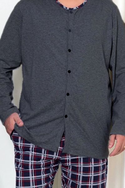 Pyjama à carreaux en coton pour homme Royalfashion GRANDE TAILLE
