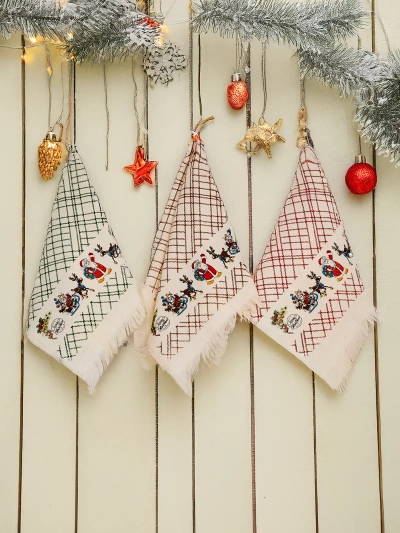 Set de Noël Royalfashion de 3 torchons de cuisine