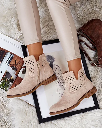 Royalfashion Bottes Rito pour femme marron clair