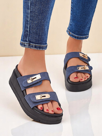 Sandales à plateforme avec boucles pour femmes Royalfashion Dalia