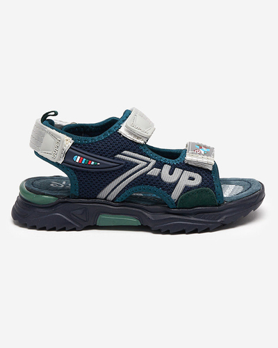 Sandales enfant Doniso marine et vert - Chaussures