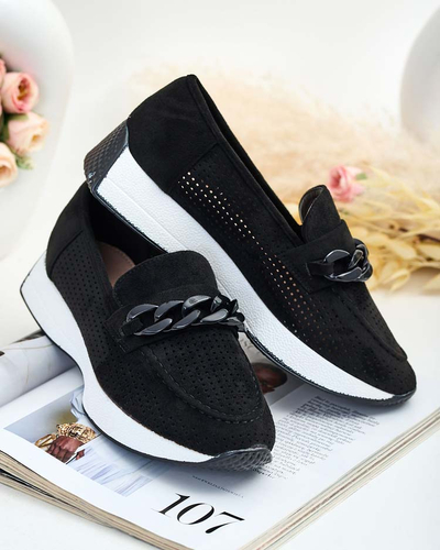 Royalfashion Mocassins femme ajourés avec chaîne Isolla
