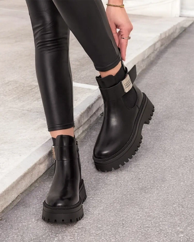 Royalfashion Bottes Dobi en cuir eko pour femme