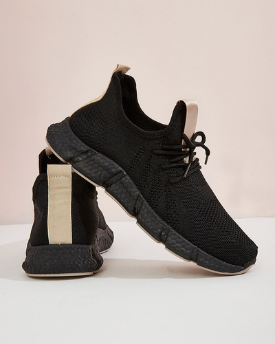 Chaussures de sport noires et beiges pour femmes Bommgi - Footwear