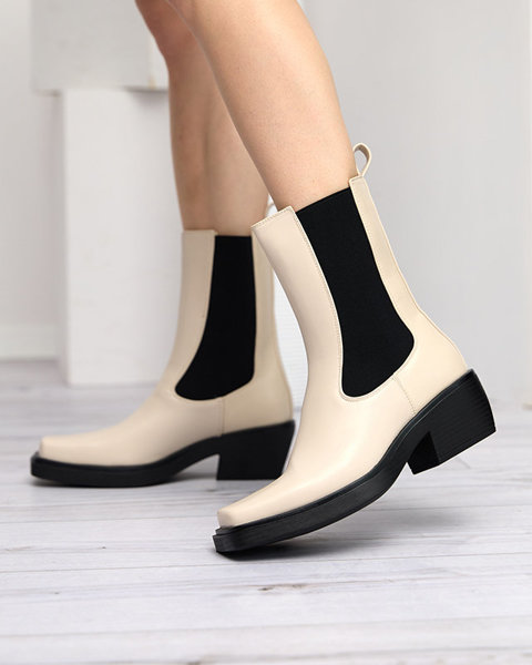 Bottines à enfiler beiges pour femmes Darran - Footwear