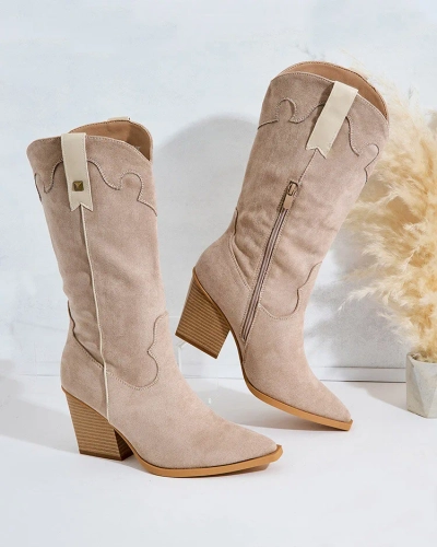 Royalfashion Femmes Bottes de cow-boy à talon Kowib