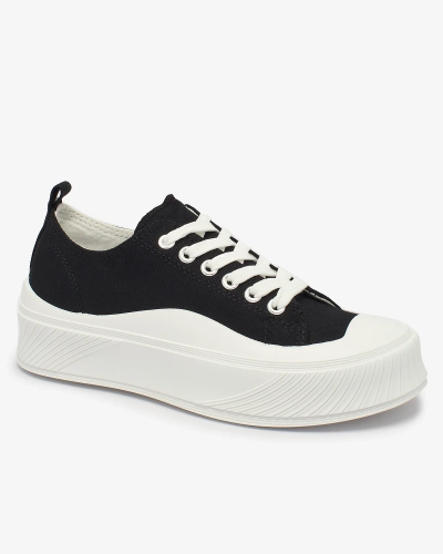 OUTLET Royalfashion Baskets de sport noires à plateforme Luceri