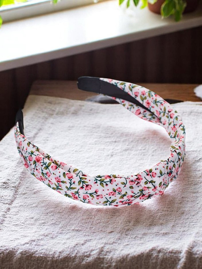 Serre-tête Royalfashion avec nœud et motif fleuri Lilia