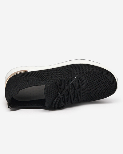 Chaussures de sport tissées noires pour femmes Ferroni - Footwear