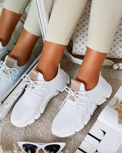 Chaussures de sport blanches et beiges pour femmes Baym - Footwear