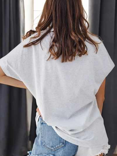 T-shirt en coton pour femmes Royalfashion avec impression