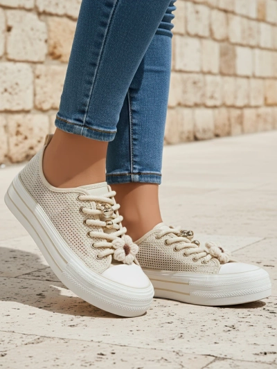 Baskets perforées Royalfashion pour femmes avec embellissements Osdo