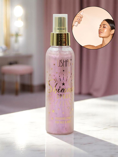 USHAS Summer Spray – Enlumineur liquide pour le visage et le corps Rose